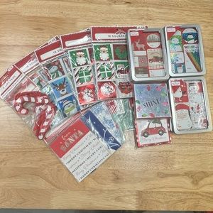 #1235 Christmas Bundle ~ 20 Items ~ NEW Card Holder Bags & Boxes, Presents Tags